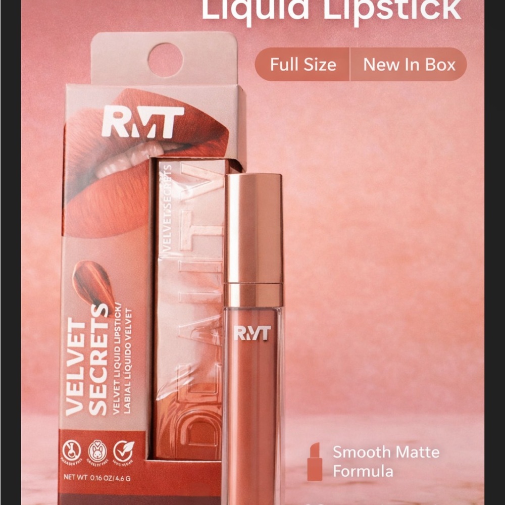 RVT Velvet Secrets Liquid Lipstick - Soft Coral